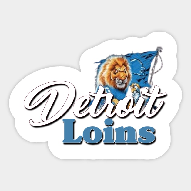 Detroit Loins Sticker by Light Up Glow 